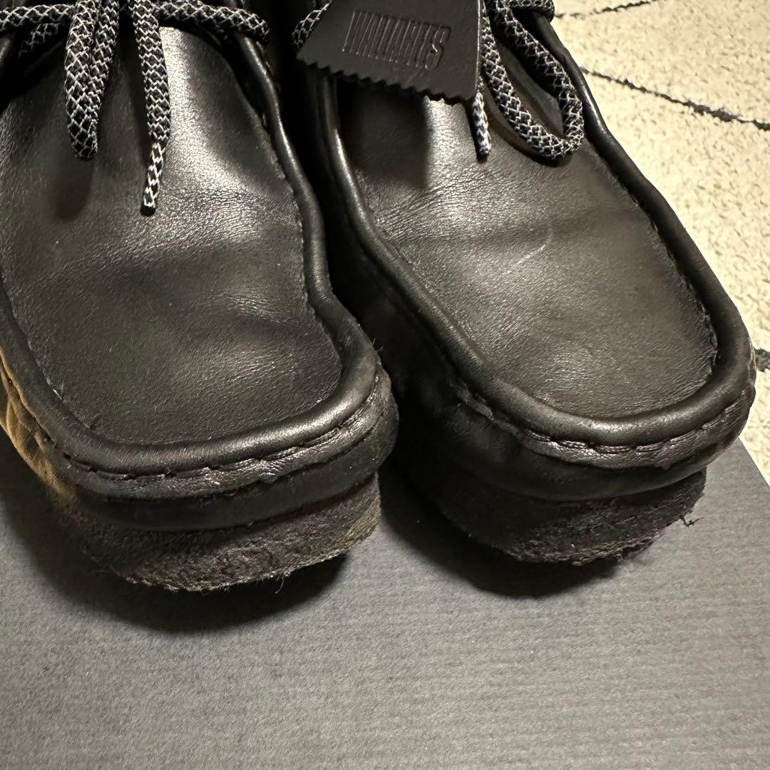 クラークス　ワラビー　オールレザー　ブラック　41 美品