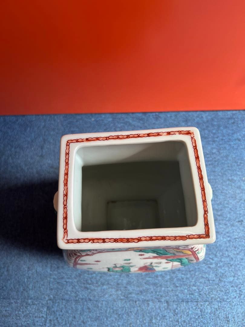 1072  古董品 古陶瓷器 中国古美術  大明萬暦年製銘　花瓶　時代物