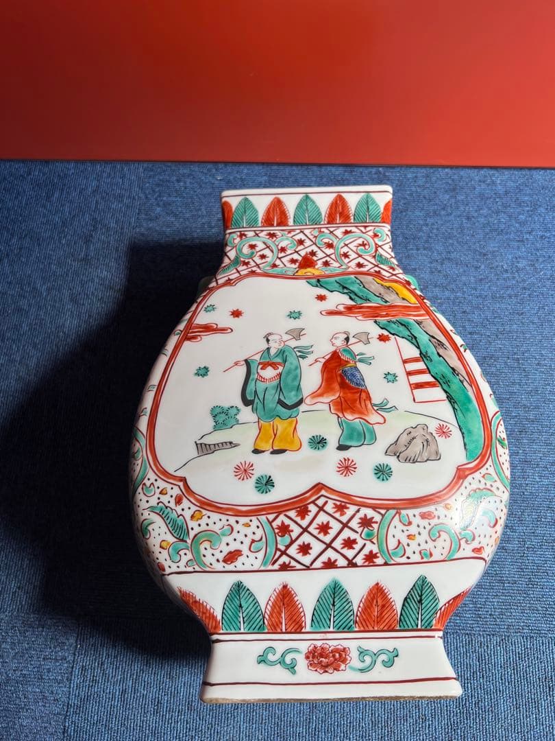 1072  古董品 古陶瓷器 中国古美術  大明萬暦年製銘　花瓶　時代物