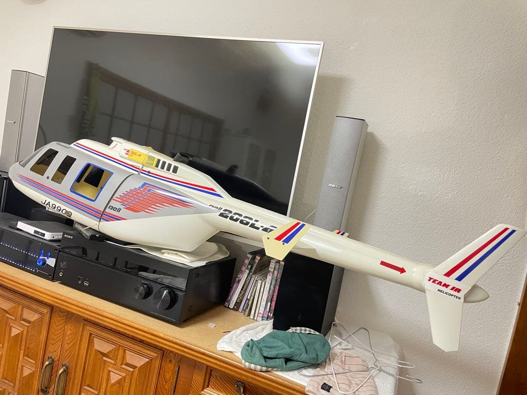 リモートID高い送料とスケールボディ込 BELL206Long ranger