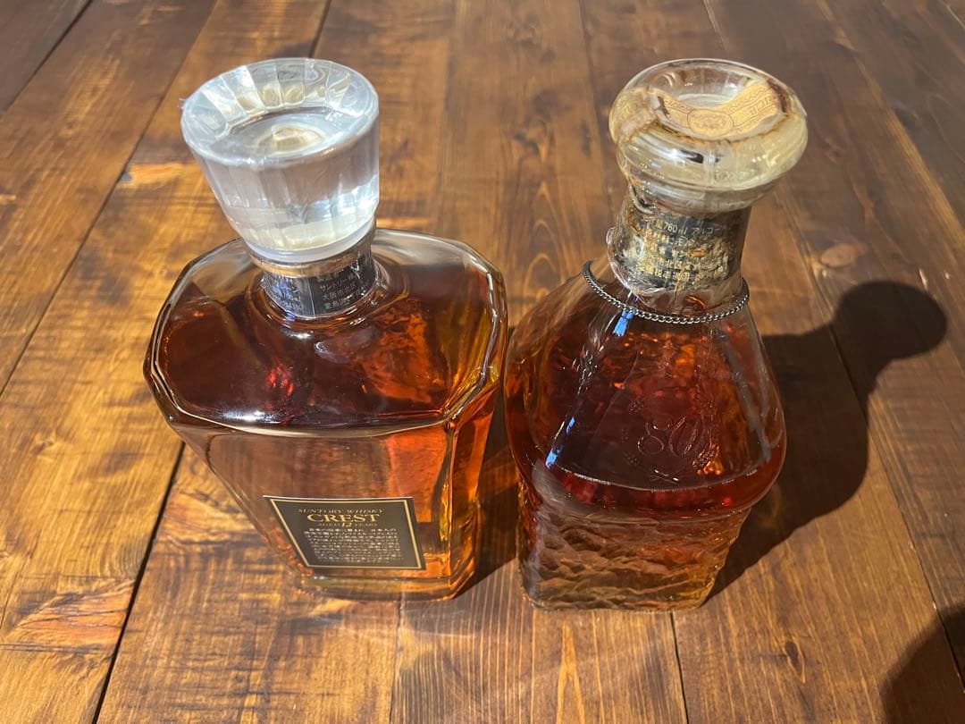 【古酒 サントリー】「エクセレンス80周年ボトル」、「クレスト12年」 未開封