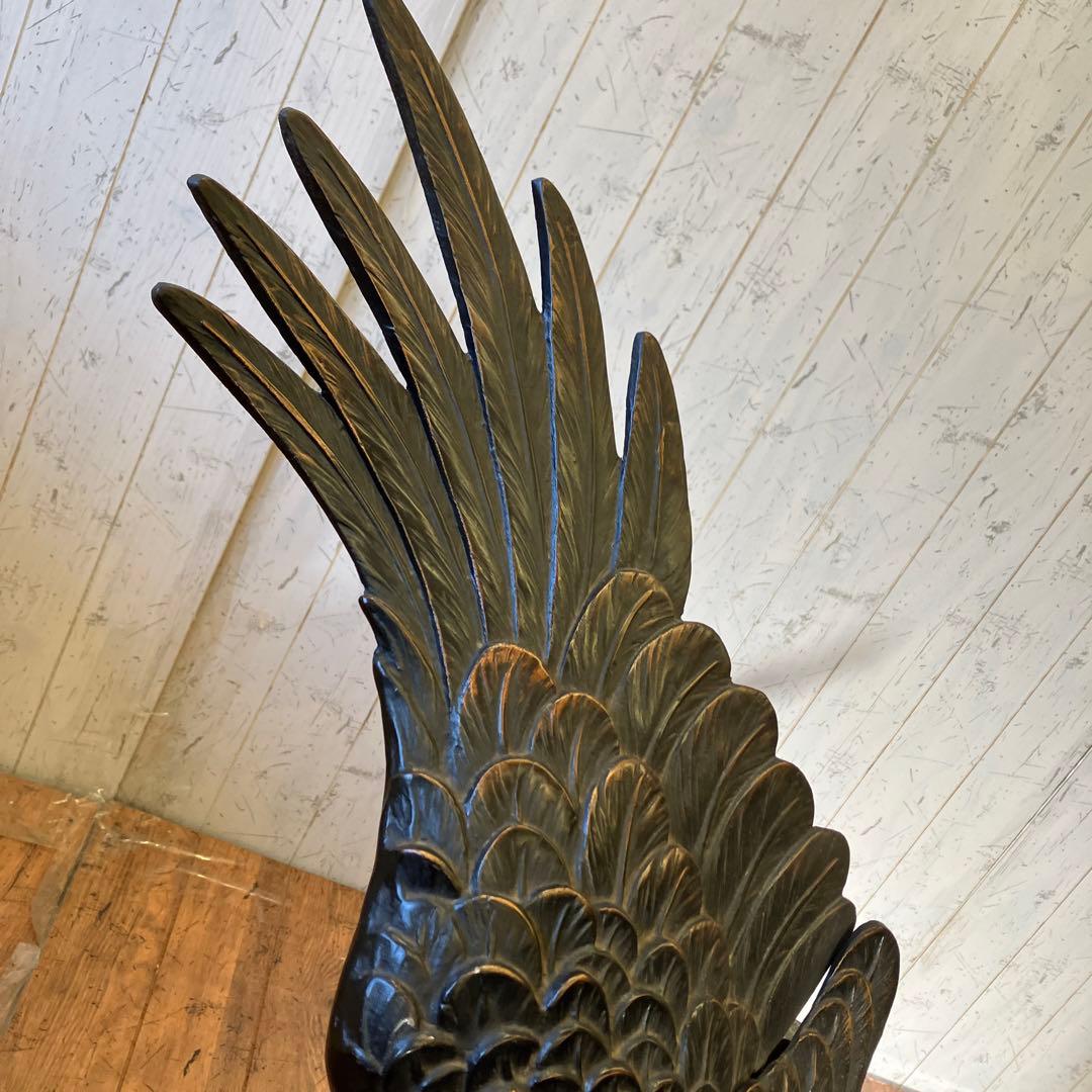 昭和レトロ アイアン 鉄製 鋳物 鷲 イーグル 置物 オブジェ インテリア