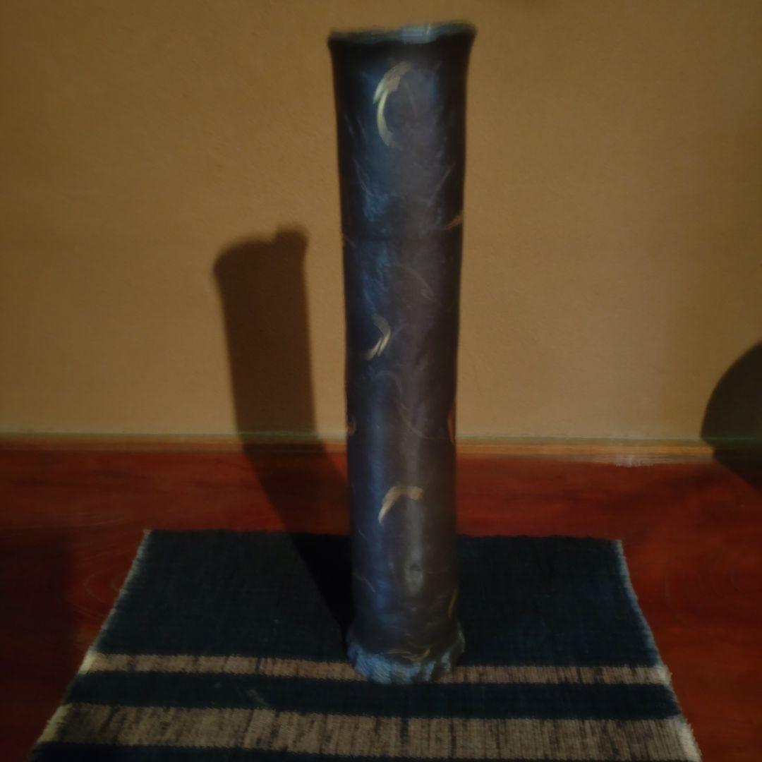 益子焼『島田緋陶志』作　金彩花器