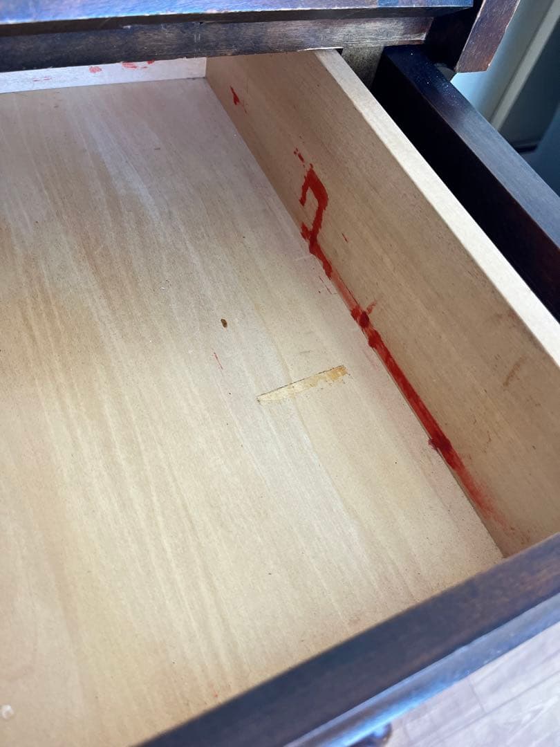 【期間限定セール】北海道民芸家具 ダークブラウン ライティングデスク