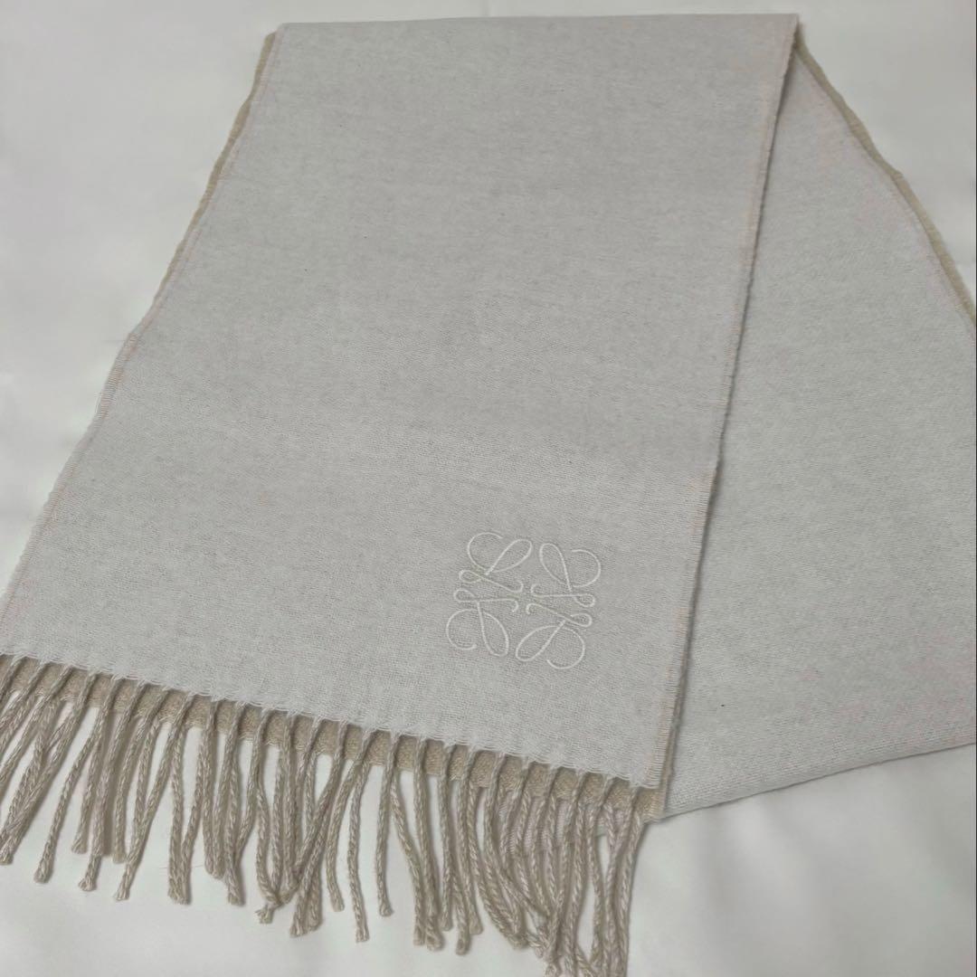 LOEWE バイカラー スカーフ (ウール&カシミヤ)