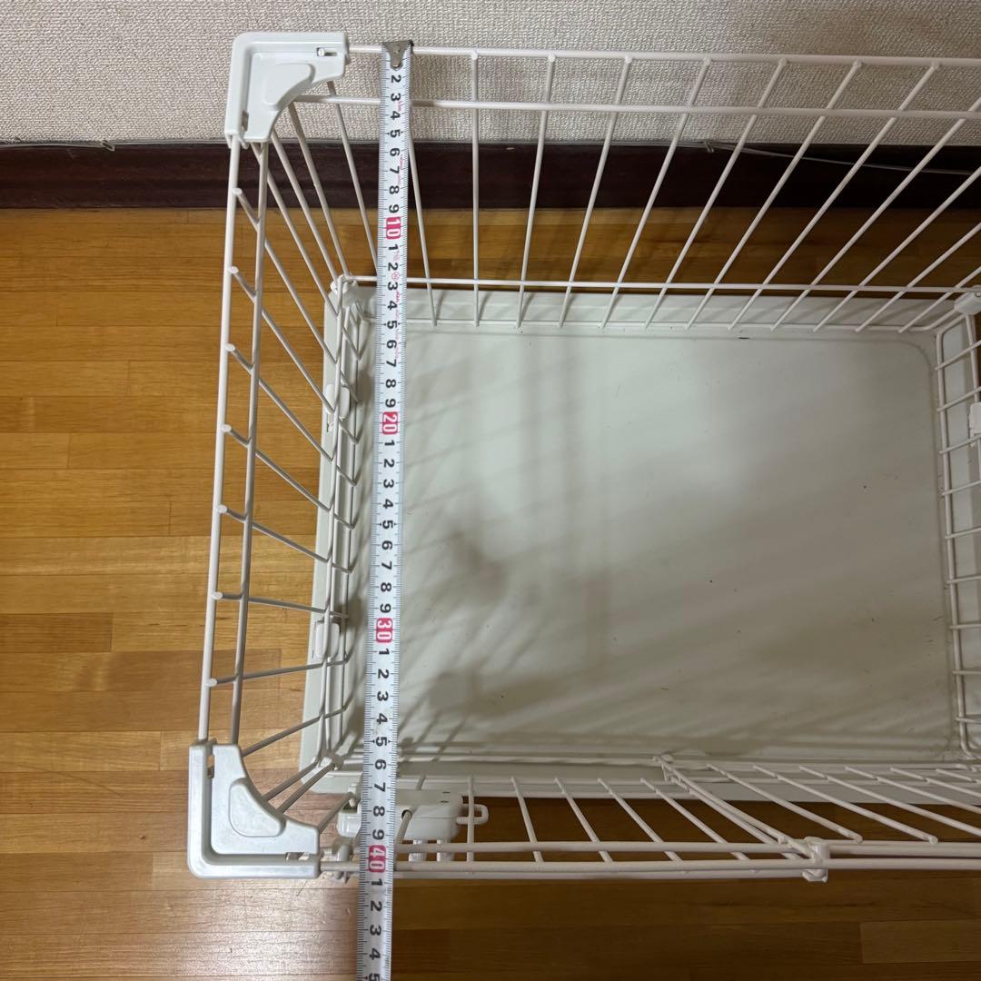 ペット用ケージ 犬用 サークル ホワイト トレー付き 室内用