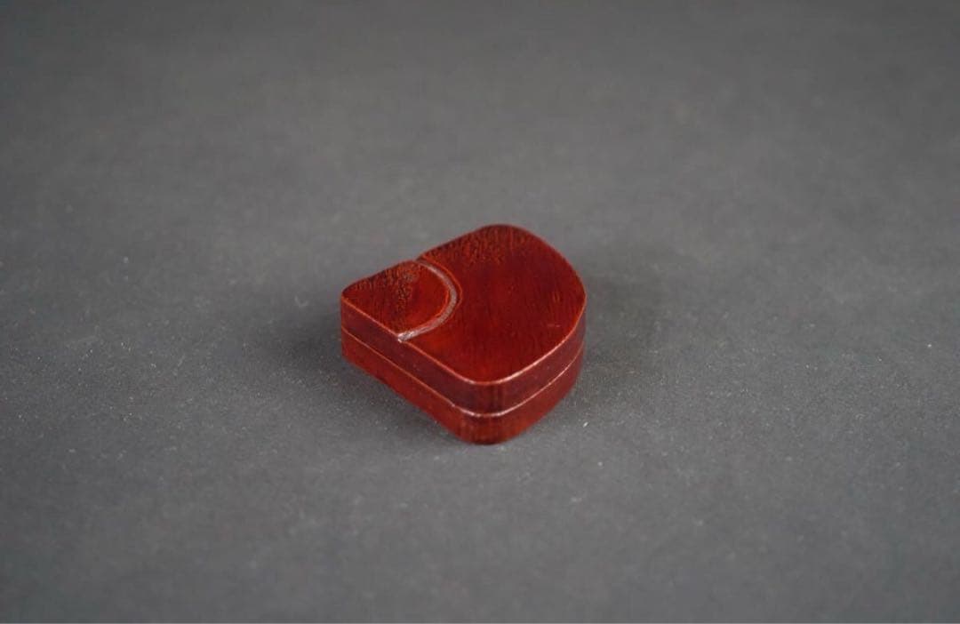 七代 山本春正（正徳）造 溜塗扇形香合 共箱 茶道具 江戸中期～明治 時代 名工