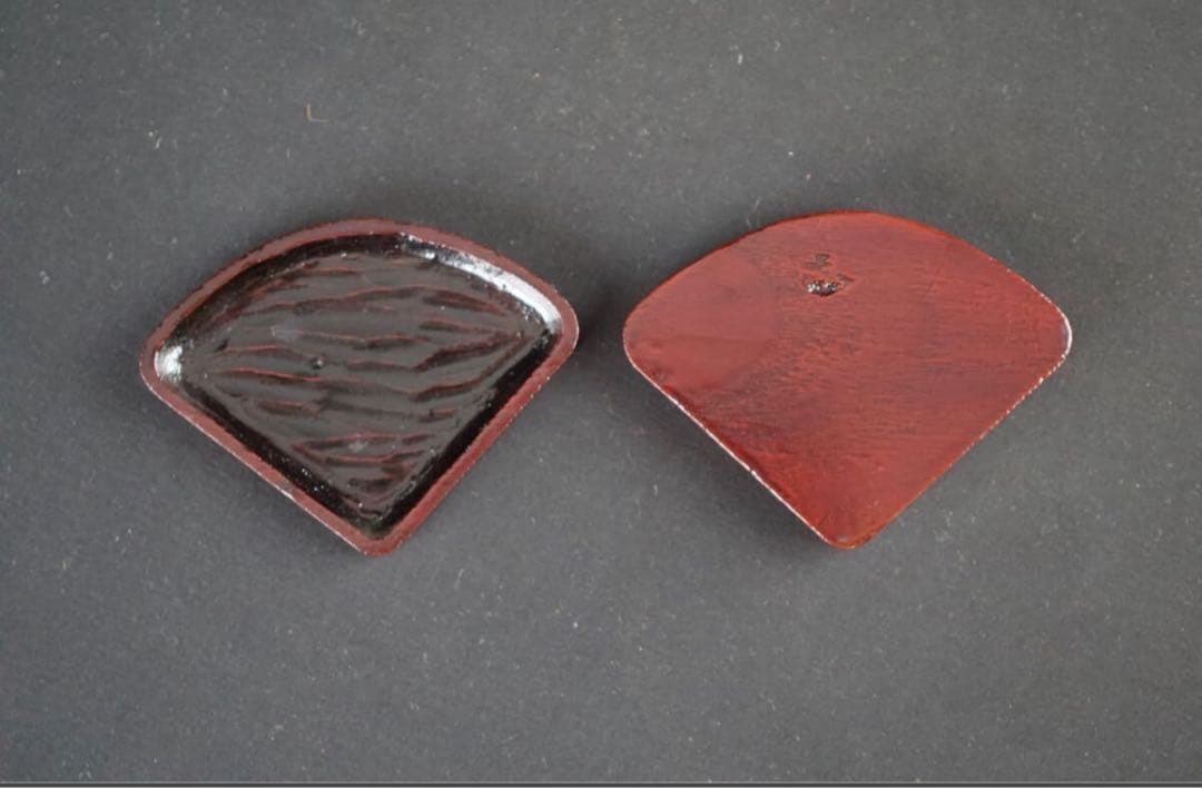 七代 山本春正（正徳）造 溜塗扇形香合 共箱 茶道具 江戸中期～明治 時代 名工