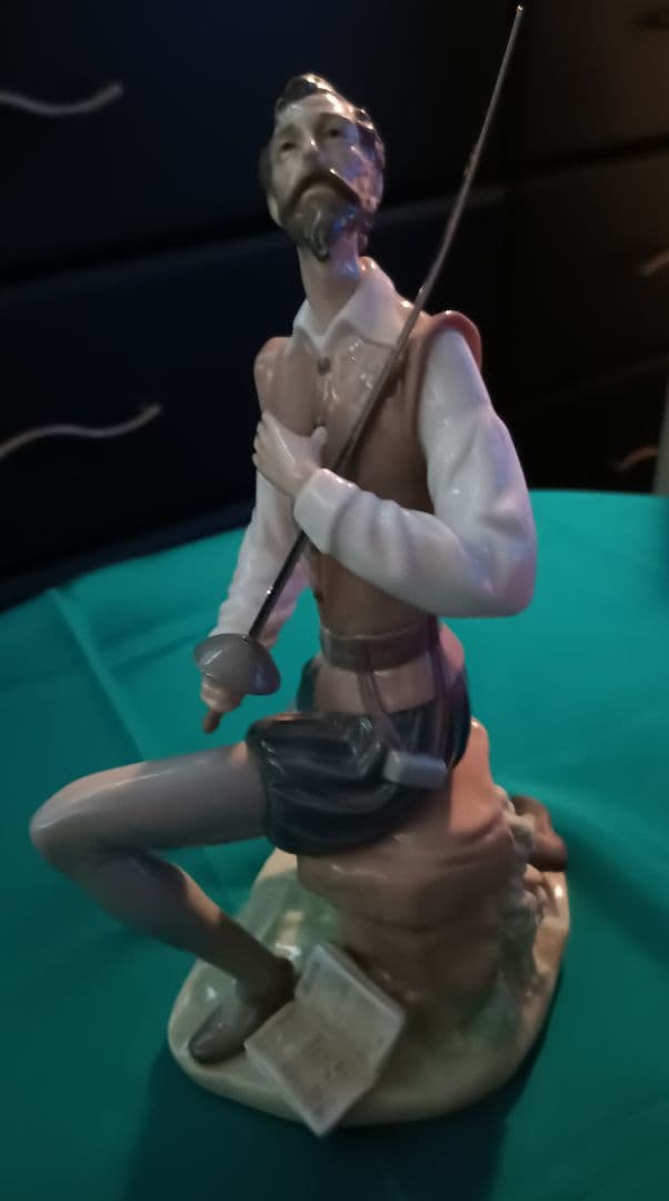 リヤドロ　LLADRO　ドン・キホーテ　スペイン　磁器　ロゴ入りスタンドセット