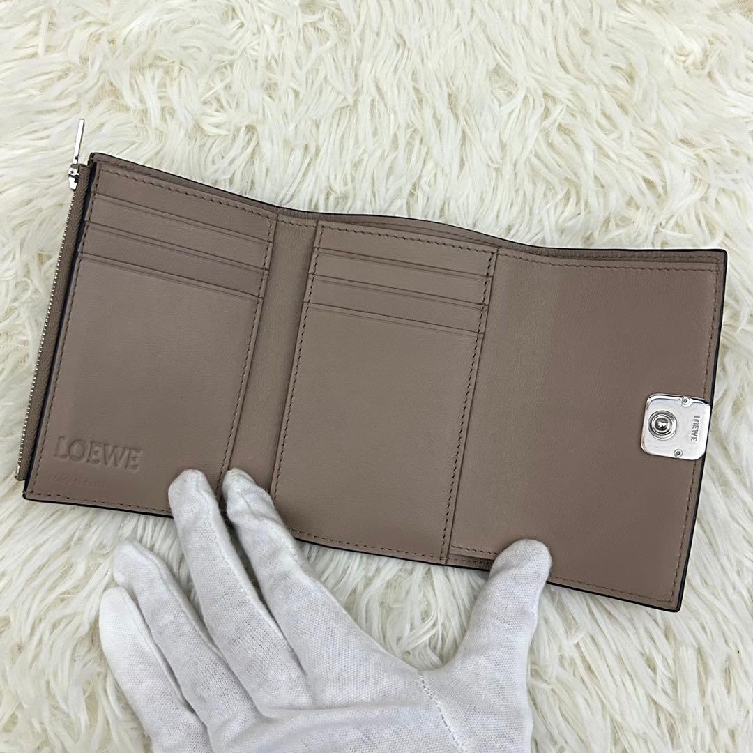 ［美品］LOEWE アナグラム バーティカル ウォレット スモール 財布