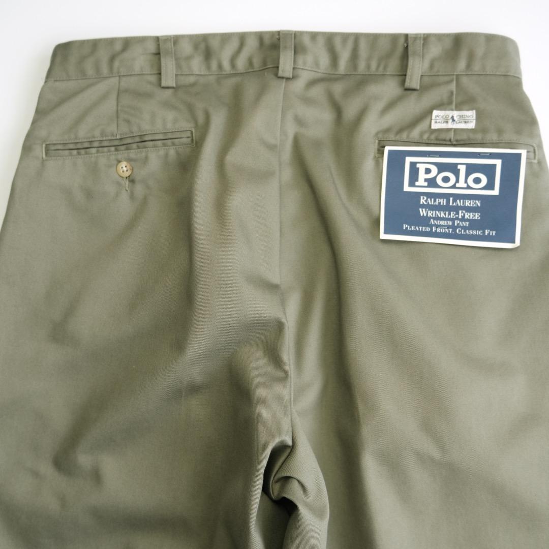 ラルフローレン　90s ツータックチノパンツ　34×32 デッドストック