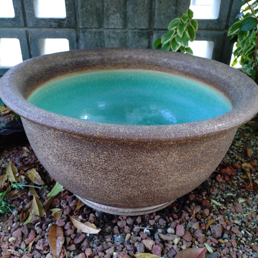 信楽焼　メダカ鉢　睡蓮鉢　水鉢　直径約50cm