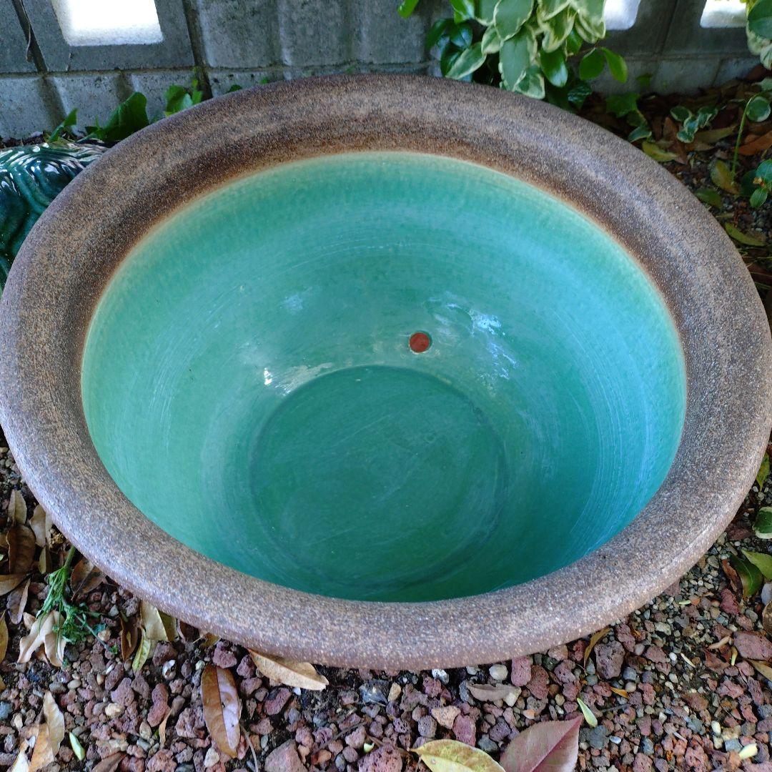 信楽焼　メダカ鉢　睡蓮鉢　水鉢　直径約50cm