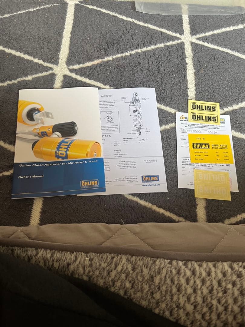 チビノリダーzrx1200daegオーリンズブラックラインKA964