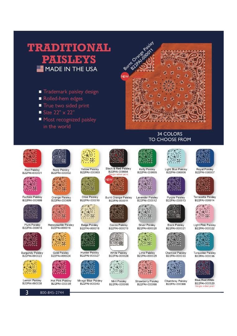 HAV-A-HANK ペイズリーバンダナ 20枚セット