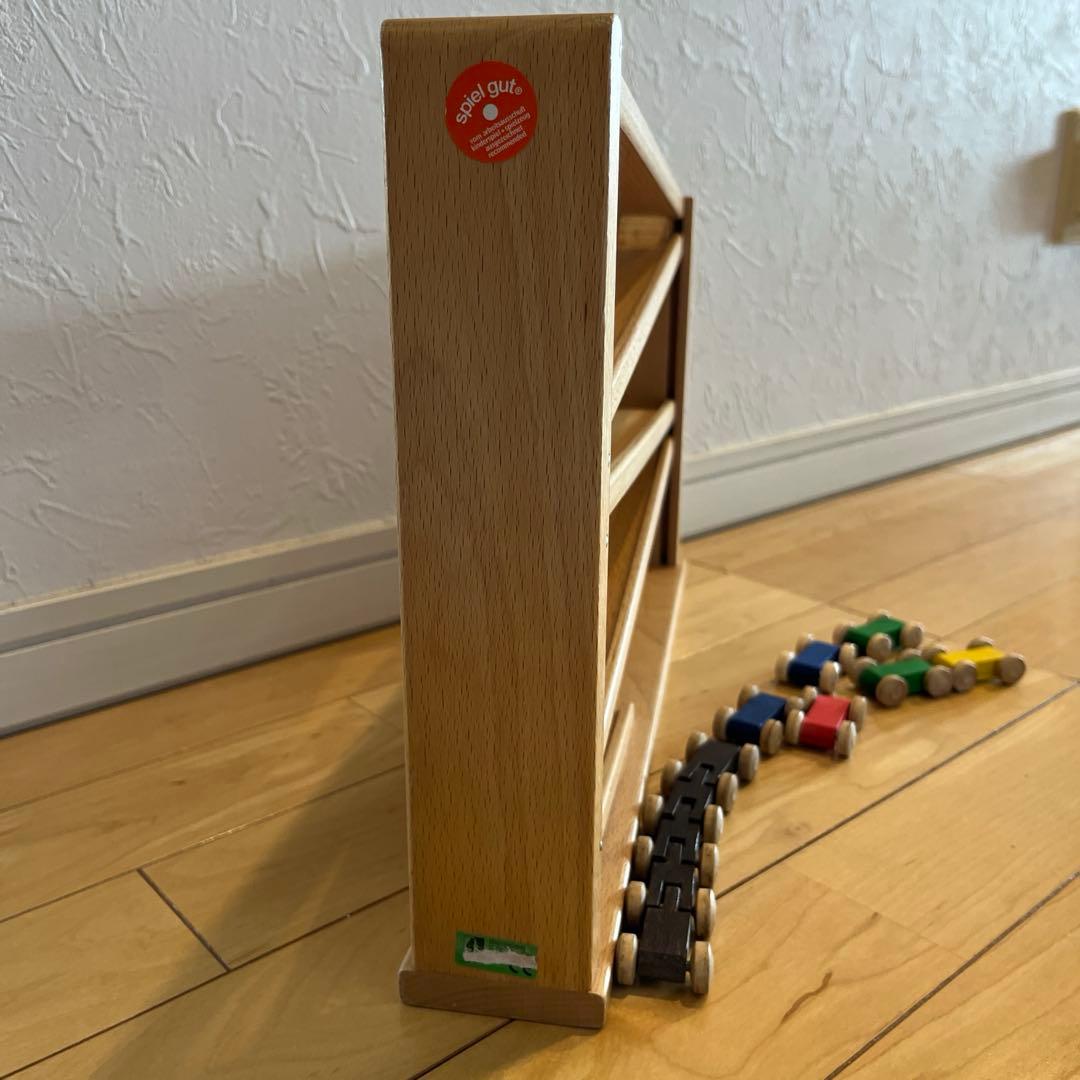 Laufbahn 木のおもちゃ ベック社 トレインカースロープ 知育玩具 箱付き