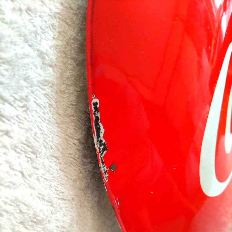 ヴィンテージ　コカコーラ　ボタンサイン　アメリカン　看板　36cm