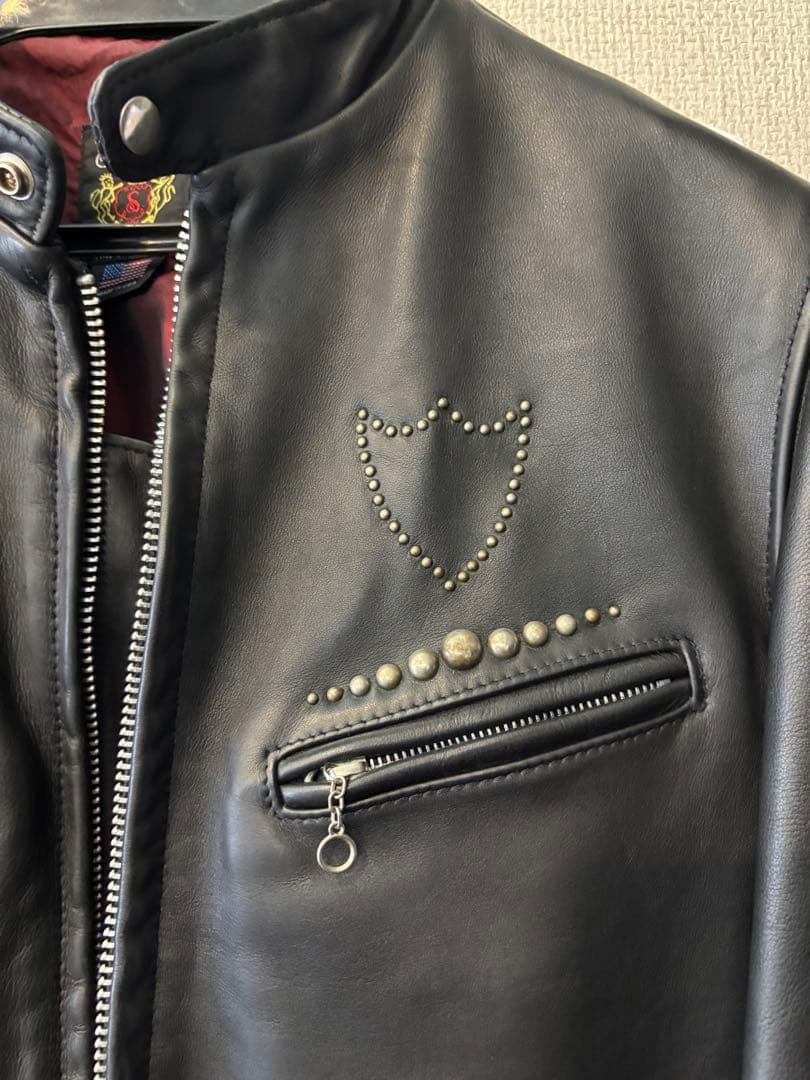 Schott x HTCコラボ　シングルライダース 40