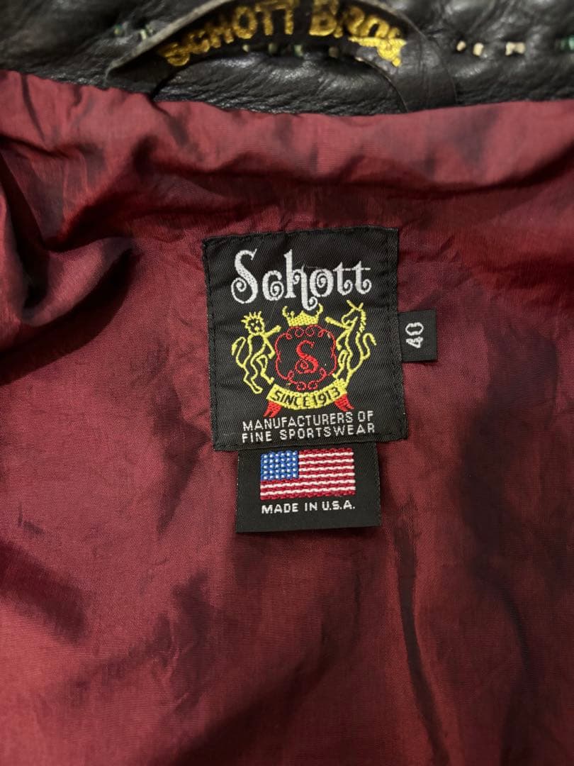 Schott x HTCコラボ　シングルライダース 40