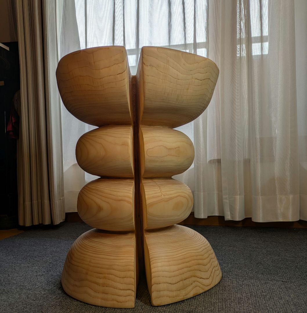 はりーさん　　　檜　大型　丸太　椅子　スツール　テーブル　高さ約46㎝