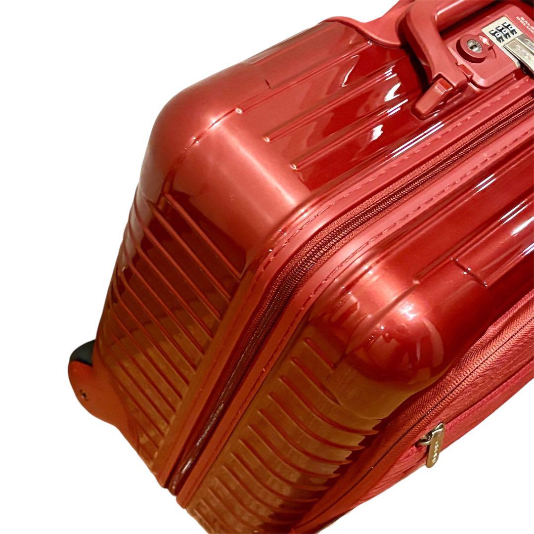 美品 リモワ サルサデラックス ハイブリッド 32Ｌ オリエンタルレッド　2輪