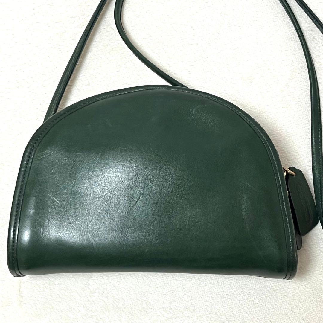 オールドコーチ　ショルダーバッグ　グリーン　ハーフムーン　三日月　USA