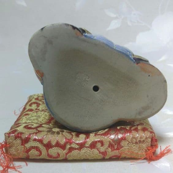 福助人形　九谷焼　在銘　金彩　陶器製　ミ10