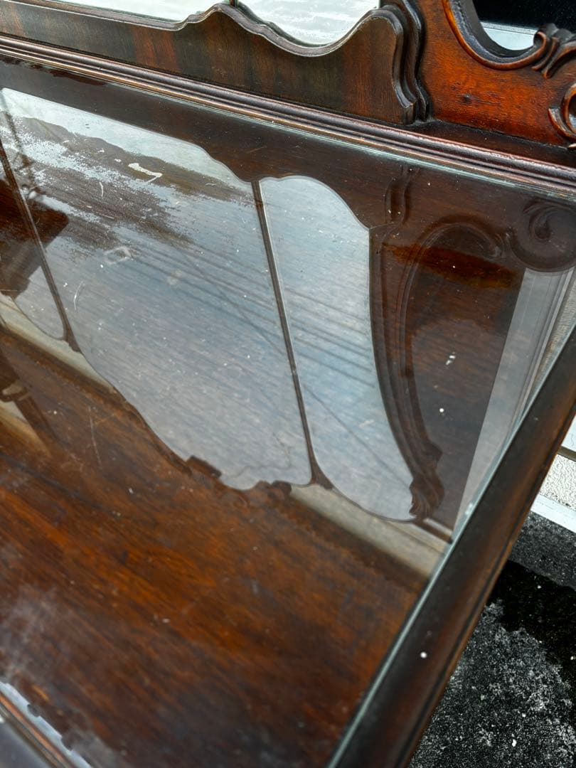 アンティーク　キャビネット　ドレッサー　ミラーバックサイドボード