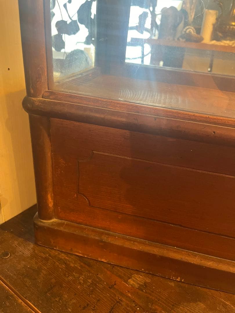 引き取り限定✰古いガラスショーケースキャビネットアンティークヴィンテージ店舗什器