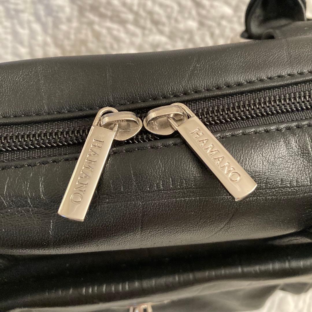 【未使用】濱野皮革工芸 ボストン ハンドバッグ ショルダーバッグ 斜めがけバッグ