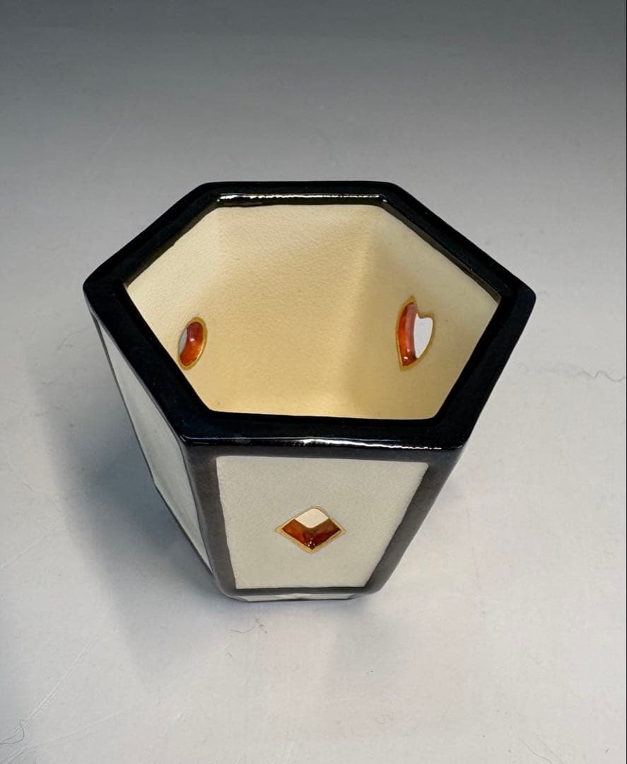 【中古品】宮川香雲造　ボンボリ蓋置（共箱）USED〈税込•送料込〉