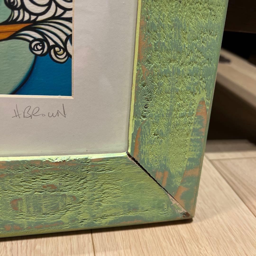 ヘザーブラウン Heather Brown ビーチアート フレーム・額縁付き