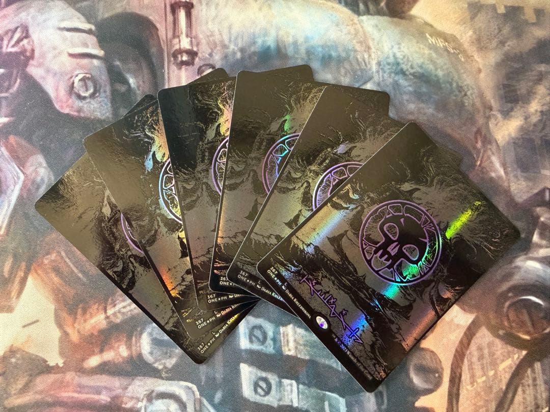 mtg オイルスリック　foil 基本土地　各種6枚セット