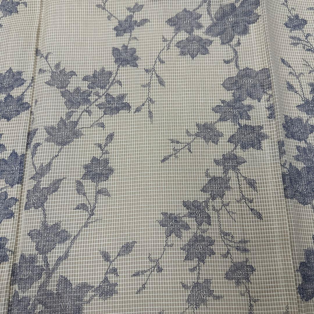 竺仙 絹紅梅 夏着物 薄物 クリーム地 浴衣