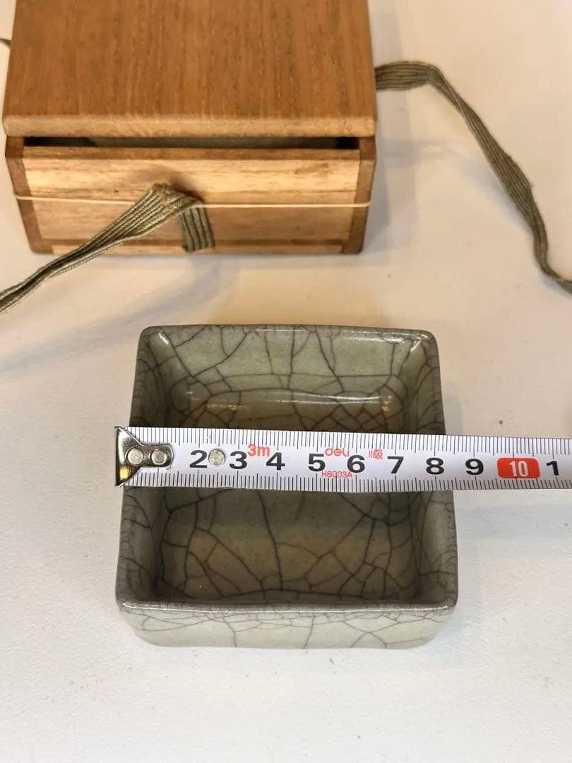 中国 宋代 哥窯 筆洗 時代物 共箱 古陶磁 コレクション
