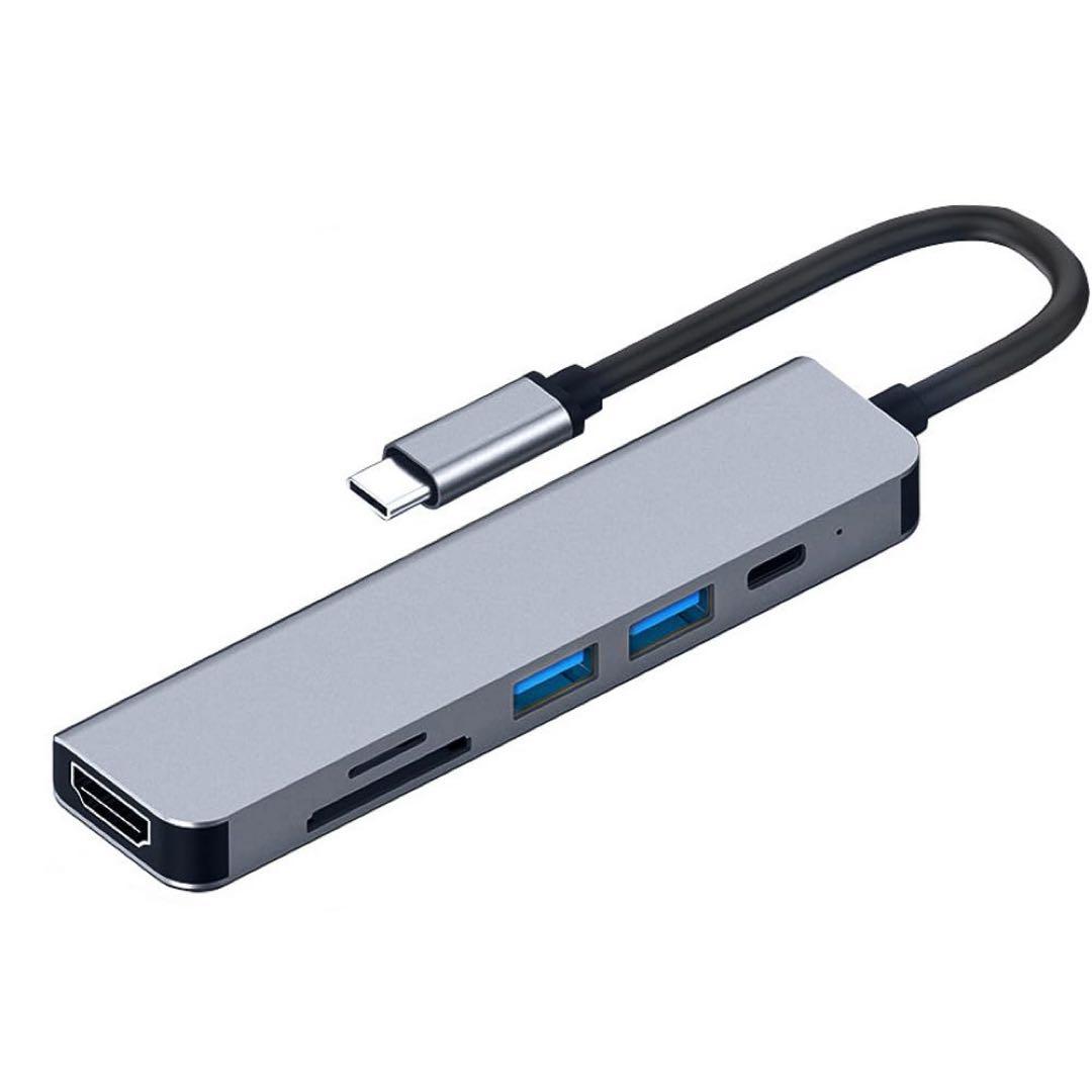 USB Cハブ 4K HDMI、VGE 6イン1 USB CマルチポートUSB