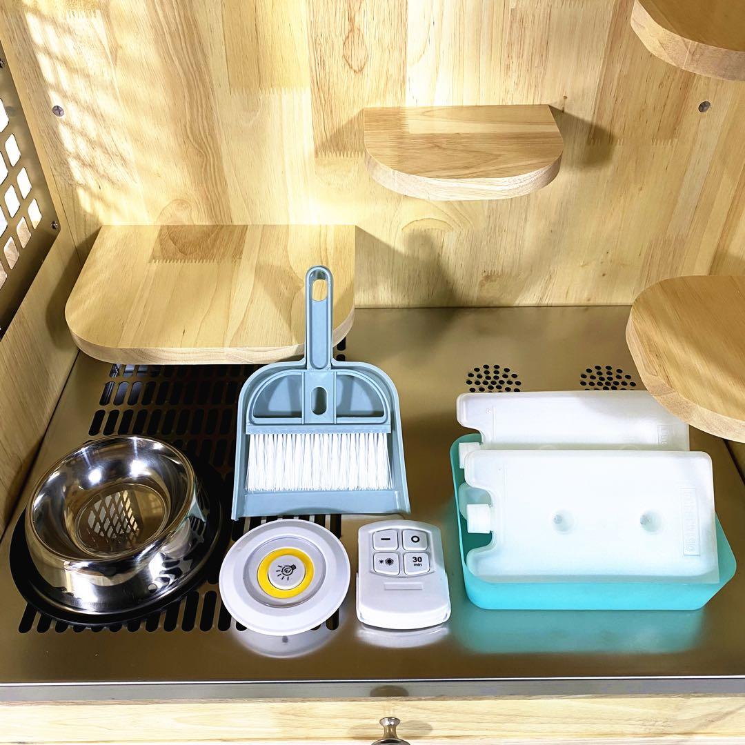 チンチラゲージ　小動物飼育ケージ 高級木製（オーク材） 80㎝[組み立て完成品]