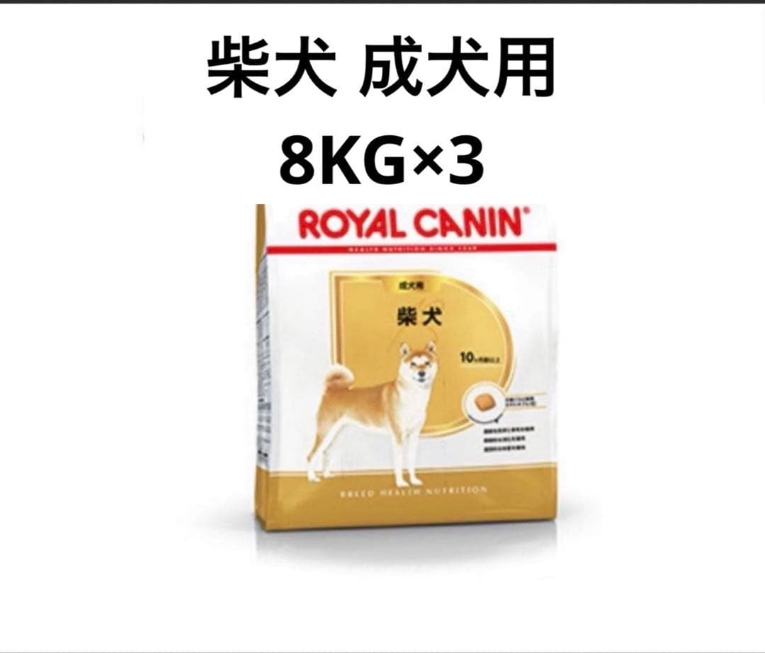  CANIN 柴犬 成犬用 ドライフード 8KG×3 ロイヤルカナン