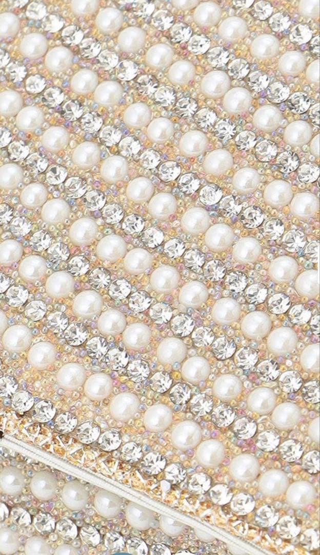 GRACE CONTINENTAL ラインストーンクラッチバッグ