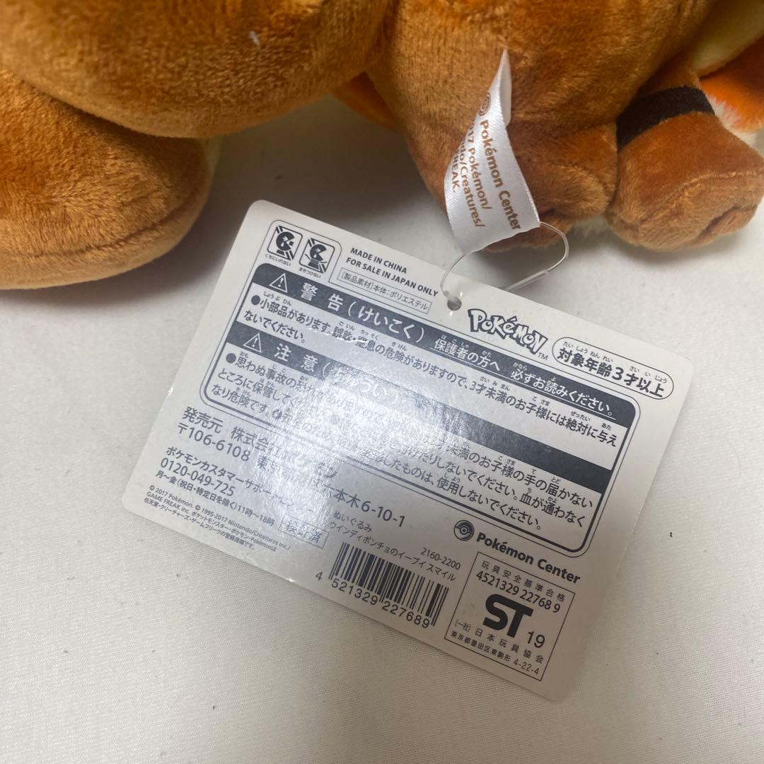 タグ付き！ポケモンセンター　沖縄限定　ウインディポンチョのイーブイ　2体セット