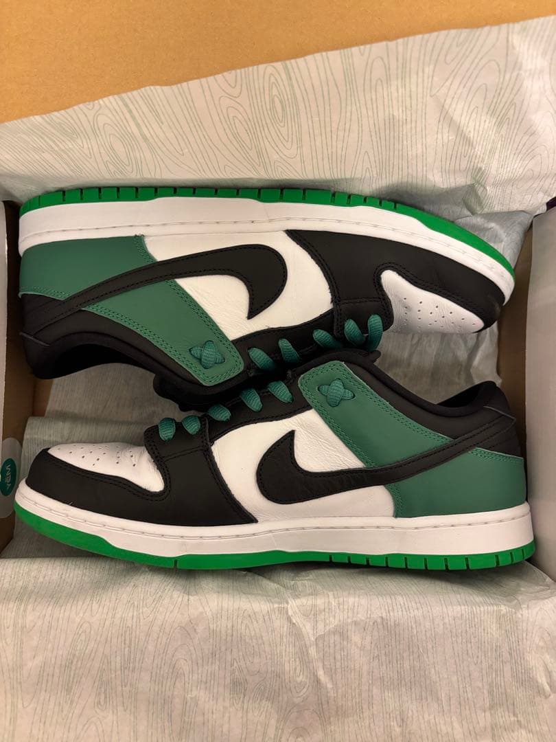 スケートボード Nike SB Dunk Low Pro Black and Green