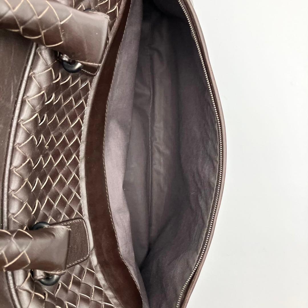 【美品】ボッテガヴェネタ　ビジネスバッグ　イントレチャート　鍵付き　ブラウン