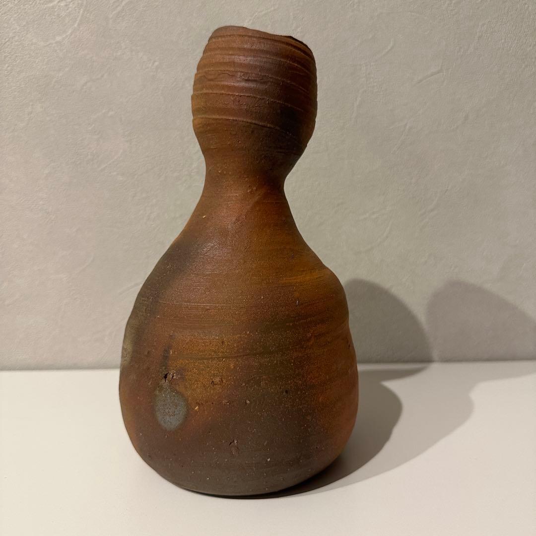 中村真 備前 花器 瓢 一輪挿し 花入 共箱