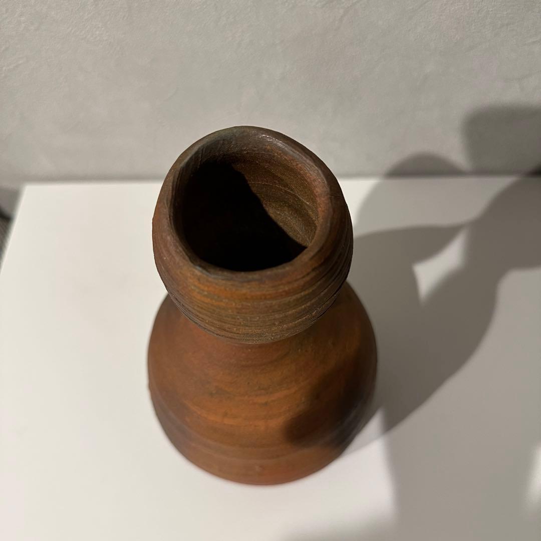 中村真 備前 花器 瓢 一輪挿し 花入 共箱