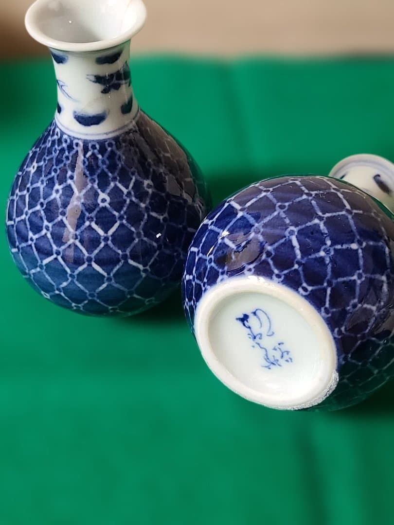 九谷焼須田菁華染付とくり