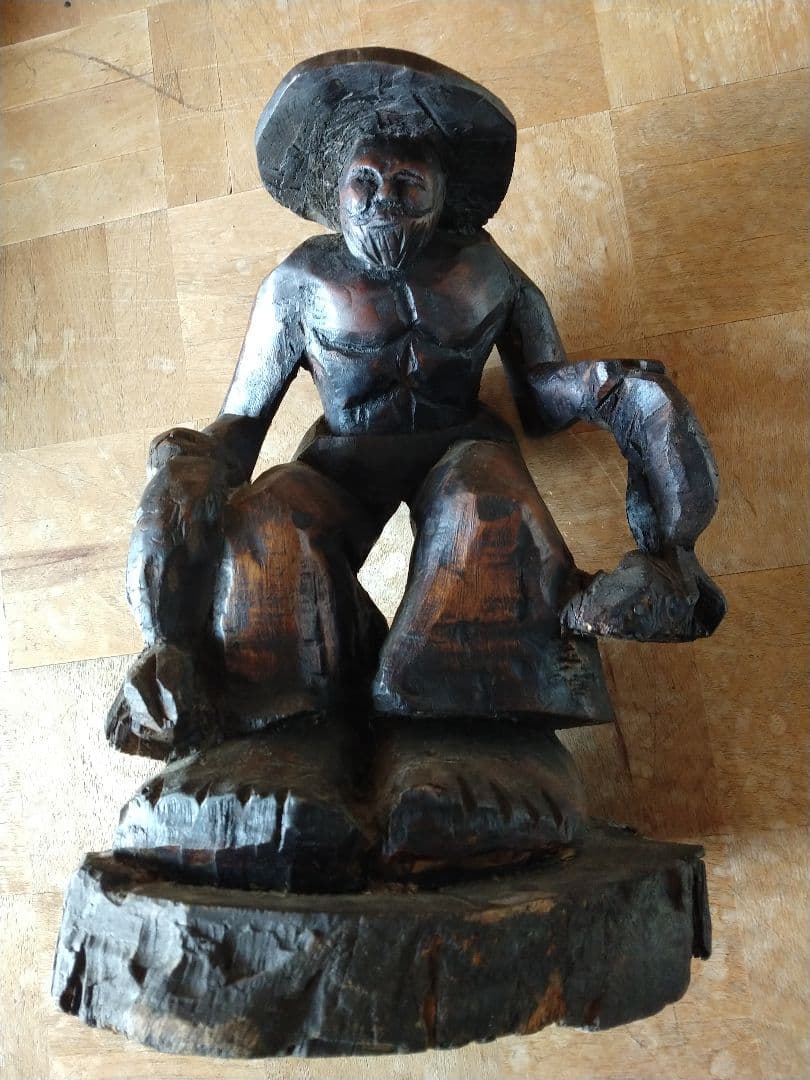 アメリカ　アンティーク　木彫り　PARA BR TOTA 96