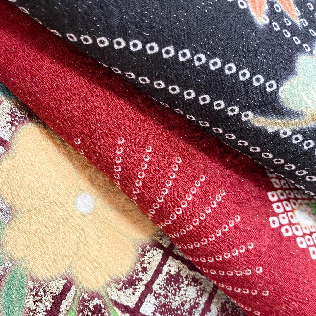 ⭐︎K0831 美品 正絹 振袖 レンタル店放出品 ガード加工 古典柄 11号