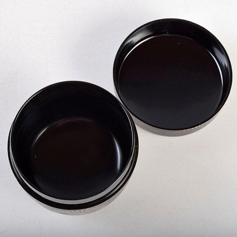 茶道具　築城筑良作　和紙張　唐松　大棗　共布共箱　M　R9264