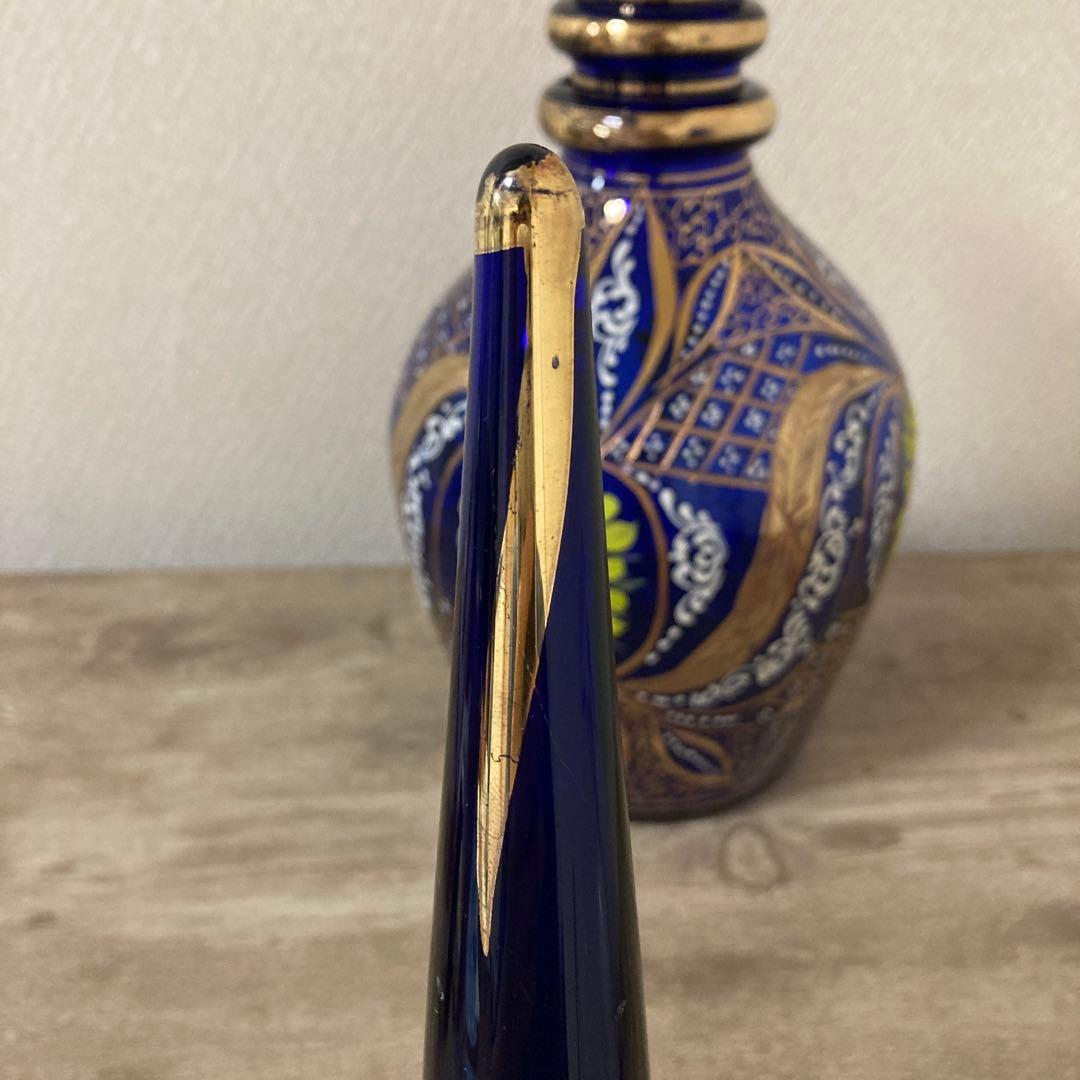 ボヘミアングラス　デキャンタ　珍品　特大　切り子　ヴィンテージ