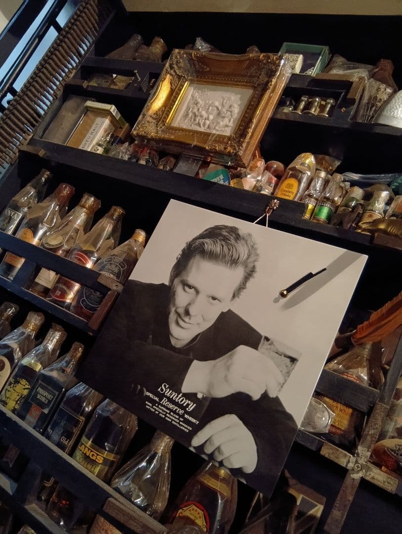 1980's 非売品 サントリー リザーブ ミッキーローク LPサイズ 壁掛時計